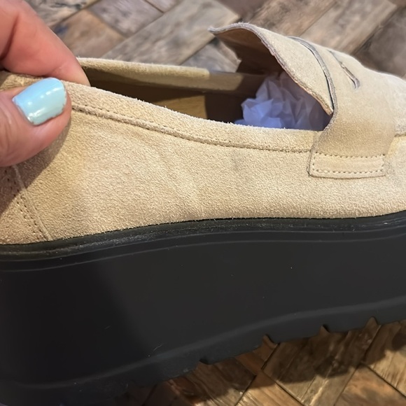 Free People Nico Platform Loafer Tan Suede Size 40 - Picture 14 of 16